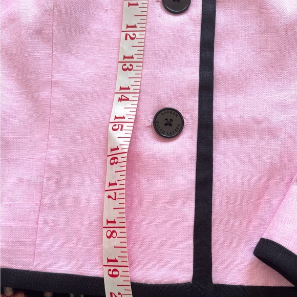 Stunning Pink & Black Ralph Lauren Jacket, Size 10, 100% Linen-Lined, Excel Cond - Picture 4 of 14